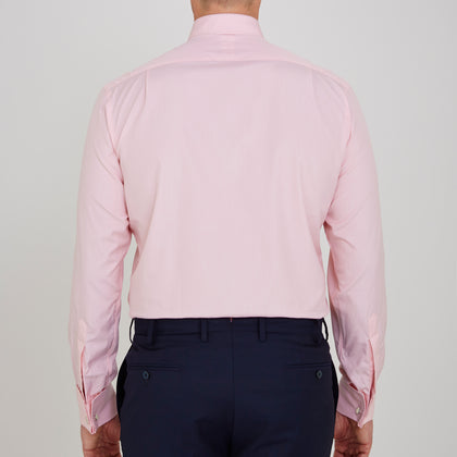Pink End-on-End Shirt with T&A Collar and Double Cuffs Image 2