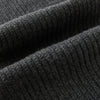 View 3 of product The Turnbull & Asser Graphite Rib-Knit Cashmere Scarf, a luxury winter accessory, is shown neatly looped against a plain white background.