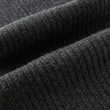 Graphite Rib-Knit Cashmere Scarf Image 2