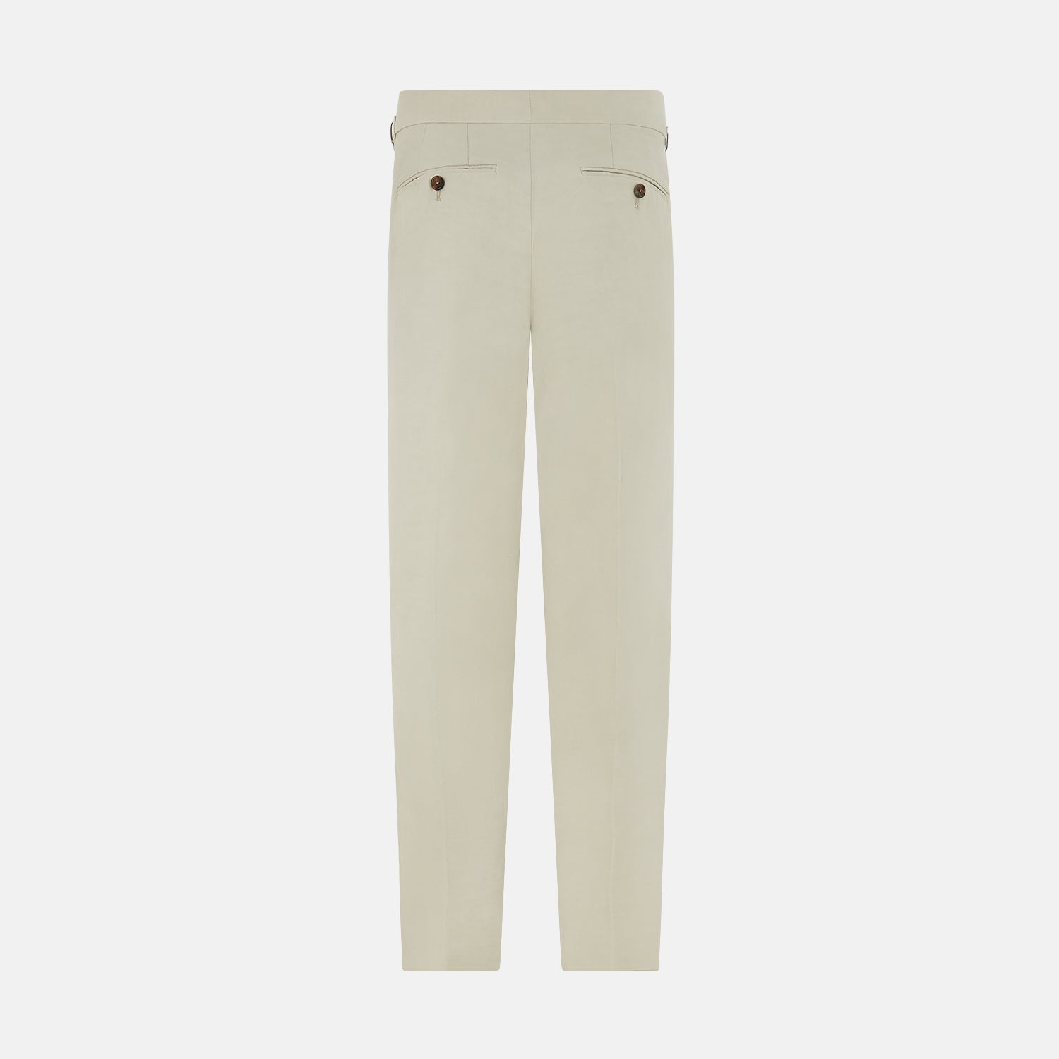 Taupe Cotton Blend Henry Trousers