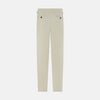 View 11 of product Turnbull & Asser Taupe Cotton Blend Henry Trousers with a straight-leg formal cut, button and zipper closure, belt loops, and side pockets, shown against a plain white background.