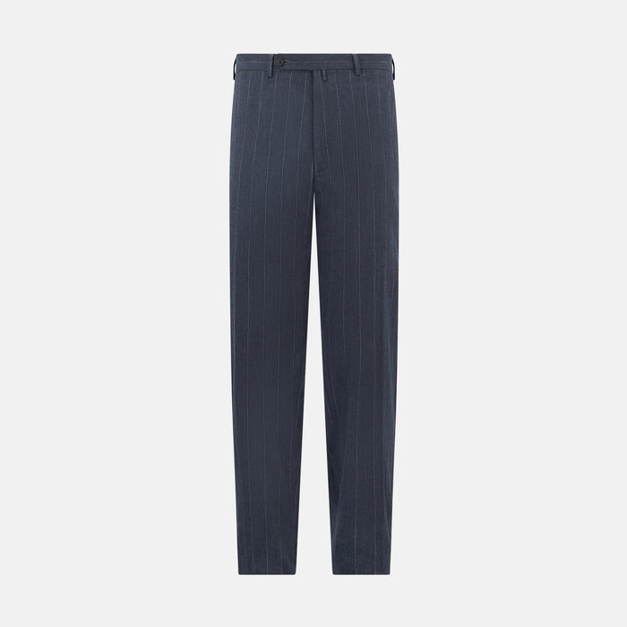 Navy Striped Edmund trousers