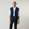 Navy Sleeveless Cashmere Cardigan