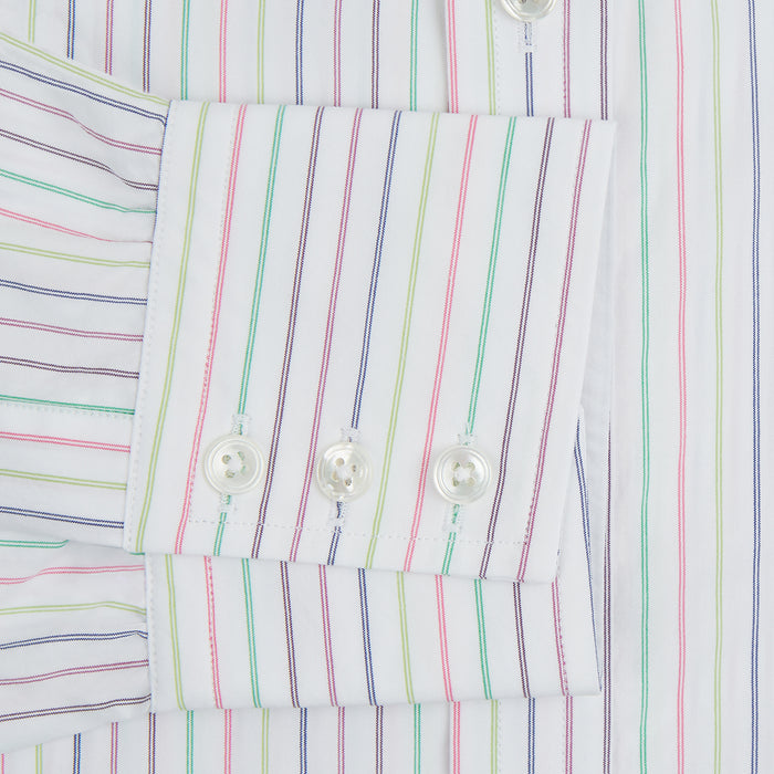 Multicoloured Double Pinstripe Mayfair Shirt Image 3