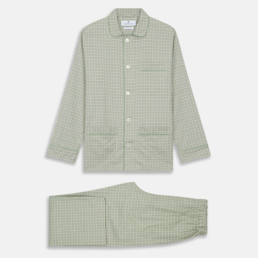 Green Check Modern Cotton Pyjama Set