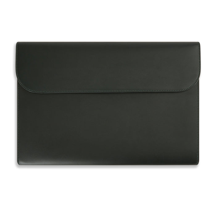 Forest Green Leather Snap-Fasten Pouch Image 4