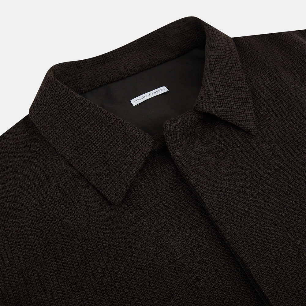 Dark Chocolate Greenwich Knitted Overshirt