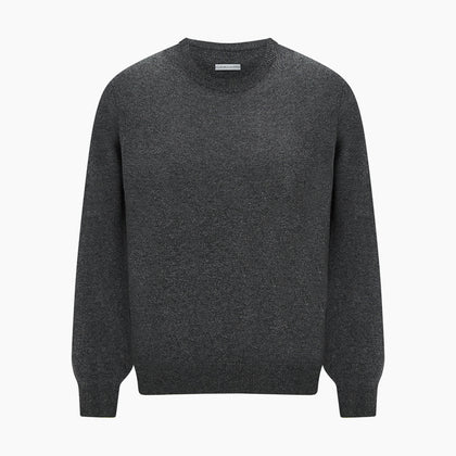 Charcoal Grey Cashmere Round Neck Jumper Image 4