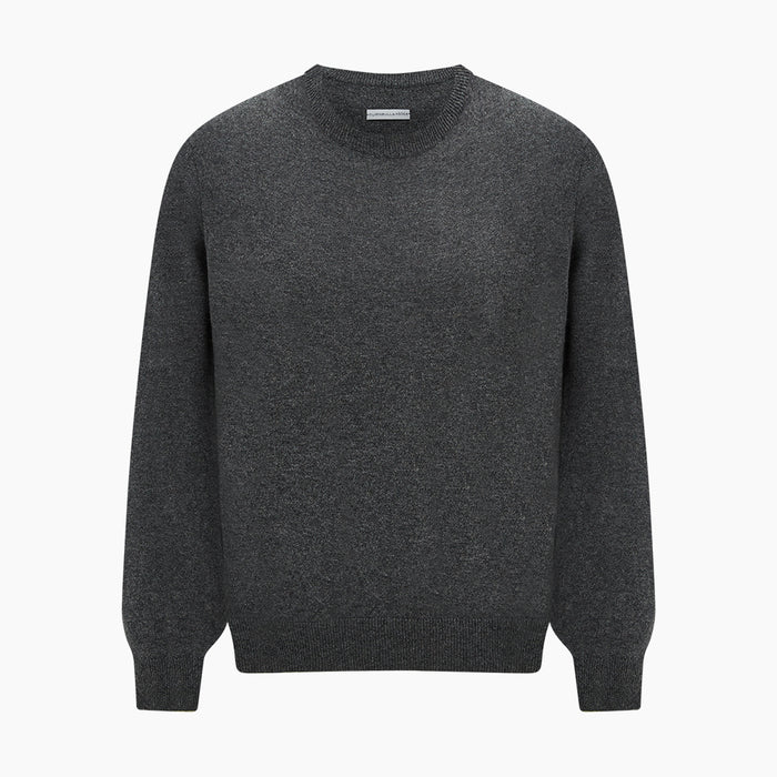Charcoal Grey Cashmere Round Neck Jumper Image 4