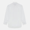 View 3 of product The Die Another Day Inspired Voile Dress Shirt by Turnbull & Asser features a white pleated front, button-down closure, and classic collar—laid flat on white to showcase its timeless James Bond style.