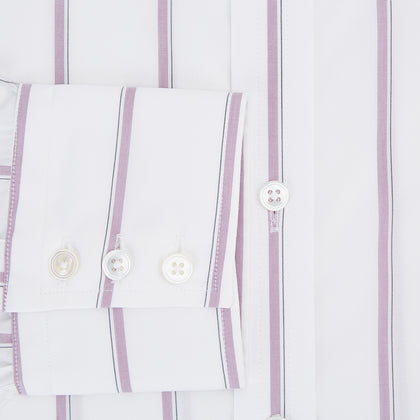 Antique Pink Track Stripe Mayfair Shirt Image 3