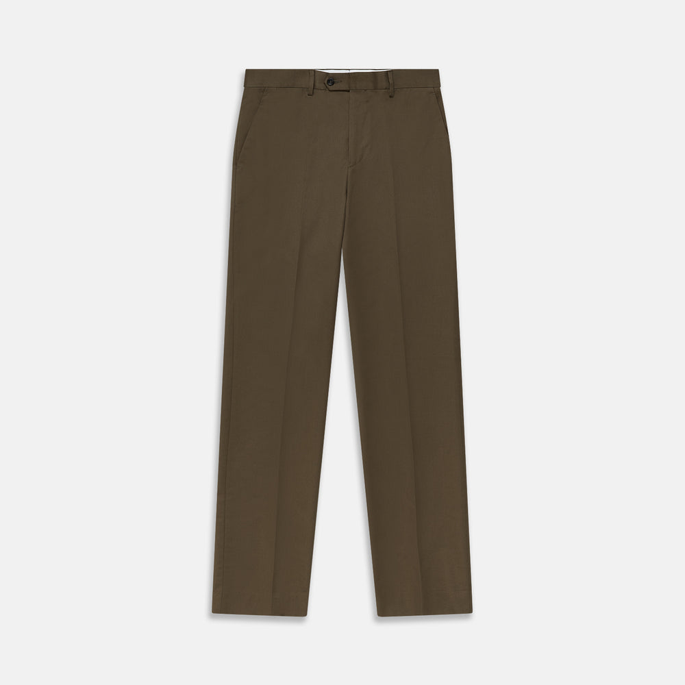 Khaki Green Cotton Twill Manson Trouser – Turnbull & Asser