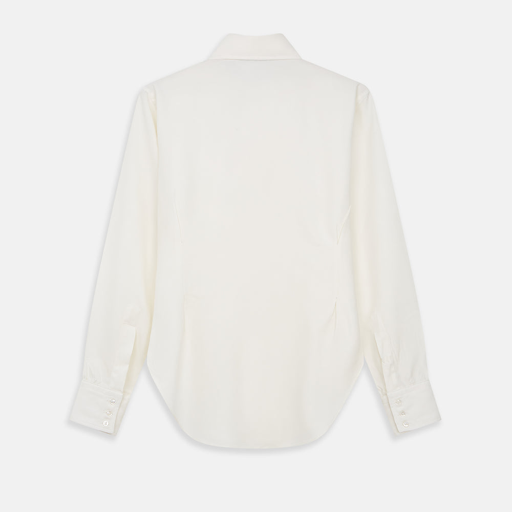 Cream Silk Tailored Bianca Shirt