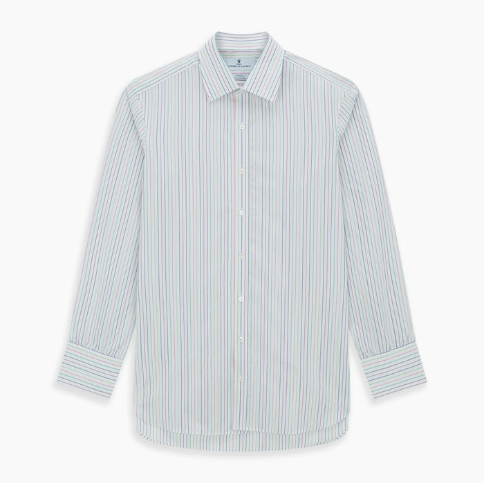 Multicoloured Double Pinstripe Mayfair Shirt Image 13