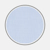 View 1 of product A circular swatch of Turnbull & Asser’s Light Blue Fine Check Cotton Fabric, featuring a fine vertical white grid on light blue, is bordered by a thin gray outline and shown against a plain white background.