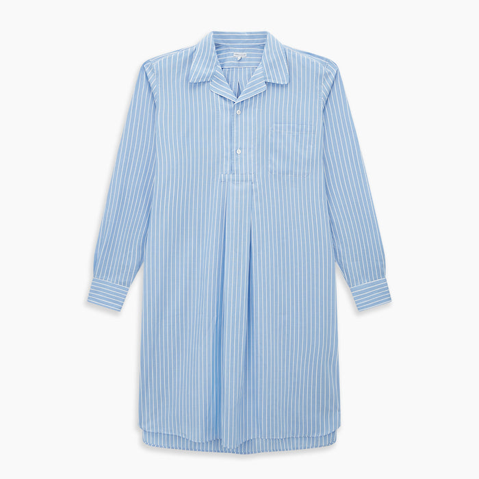 White and Blue Stripe Quarzo Nightshirt Image 5