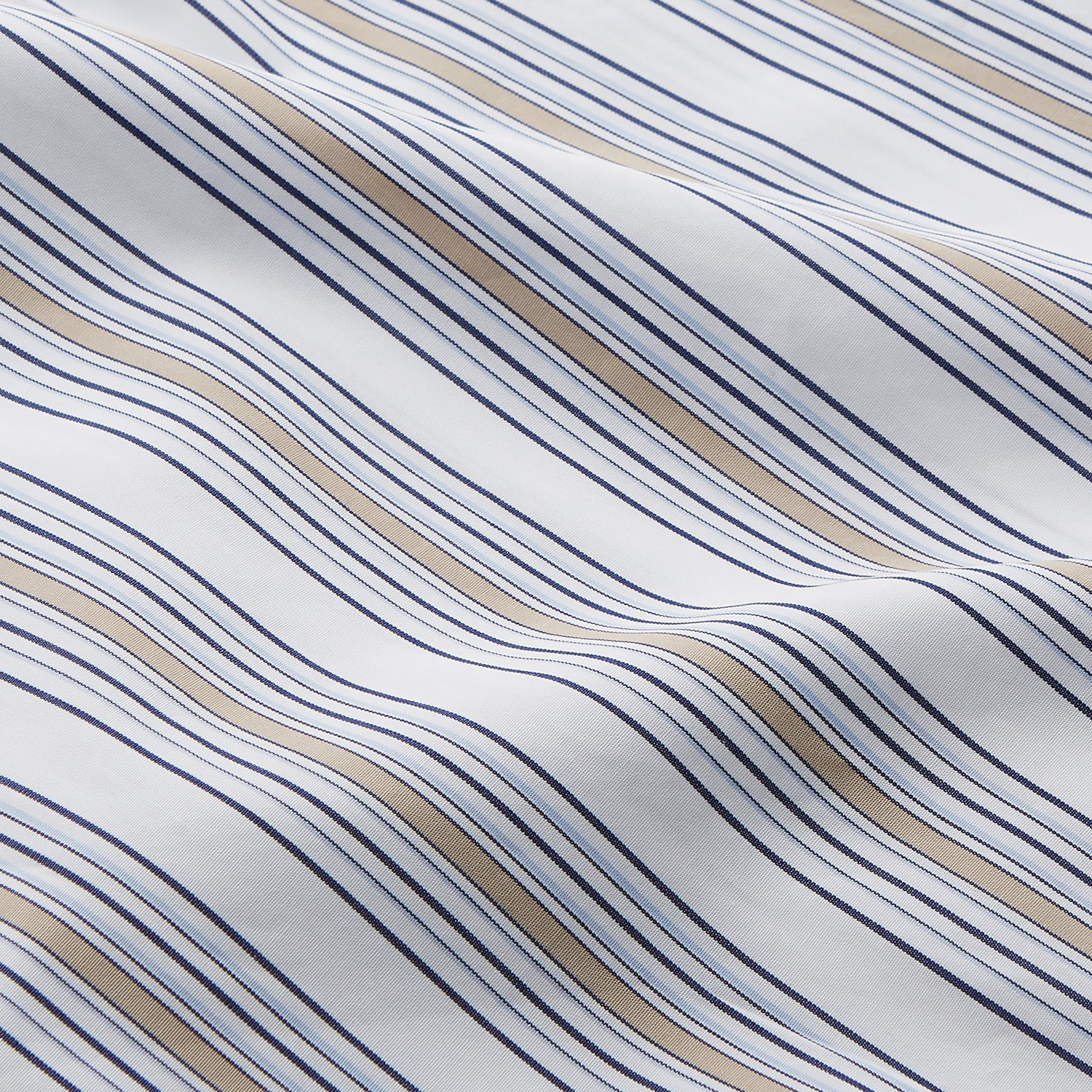 Image 4 of product Sand Multi Stripe Regular Fit Shirt with T&A Collar & 3 Button Cuffs