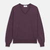 Plum Kennedy Merino V-Neck Jumper