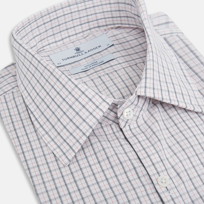 Blue and Red Graph Check Westminster Shirt Image 1