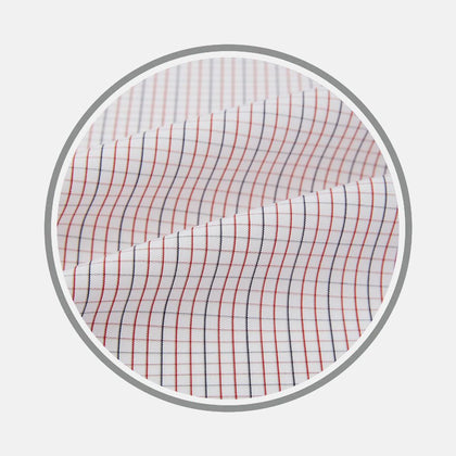 Red And Navy Check Fabric