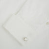 View 3 of product Turnbull & Asser Mother of Pearl Square Cufflinks feature sterling silver-toned frames with white, iridescent mother of pearl inlays, shown against a plain white background.