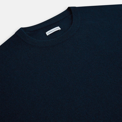 Navy Cashmere Round Neck Jumper