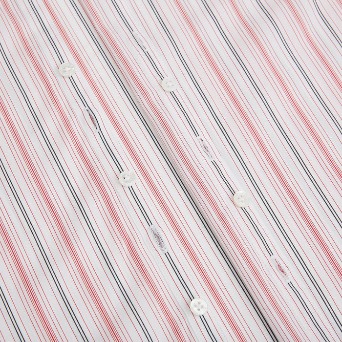 Red Multi Pencil Stripe Windsor Shirt Image 6
