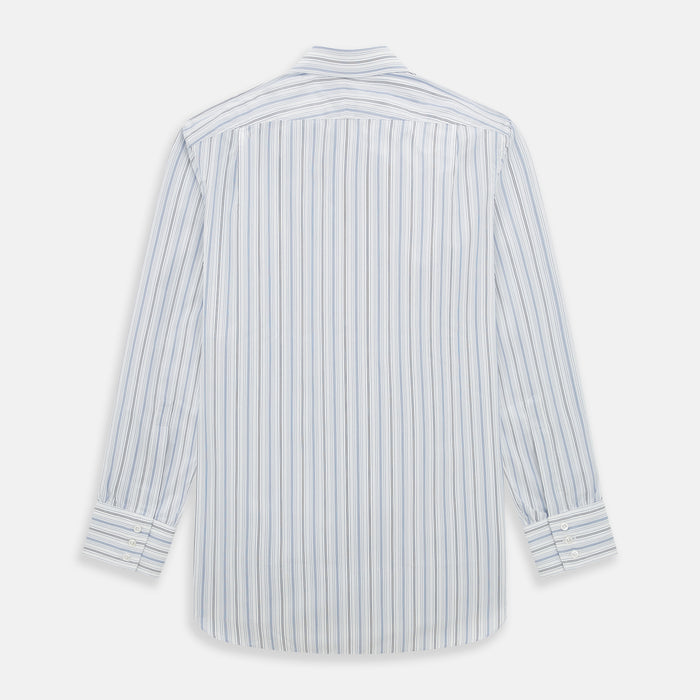 Navy and Blue Multi Stripe Mayfair Shirt Image 2
