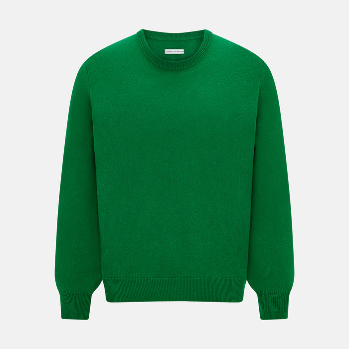 Grass Green Cashmere Round Neck Jumper Image 9