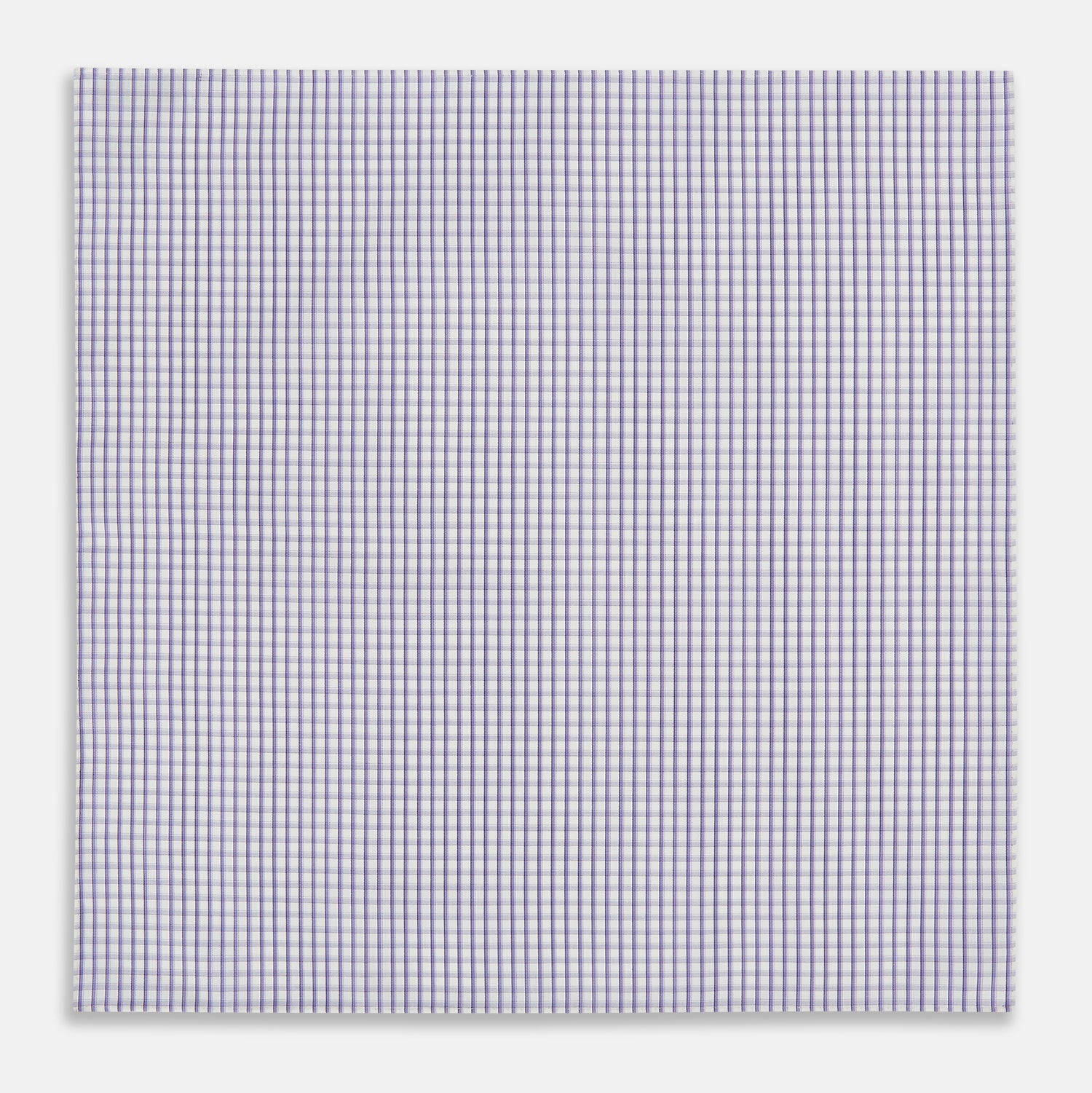 Image 3 of product Purple Micro Shadow Check Hand-Rolled Handkerchief