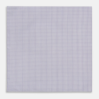Purple Micro Shadow Check Hand-Rolled Handkerchief Image 2