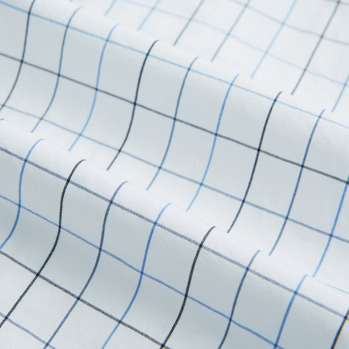 Blue Grid Check Mayfair Shirt Image 5