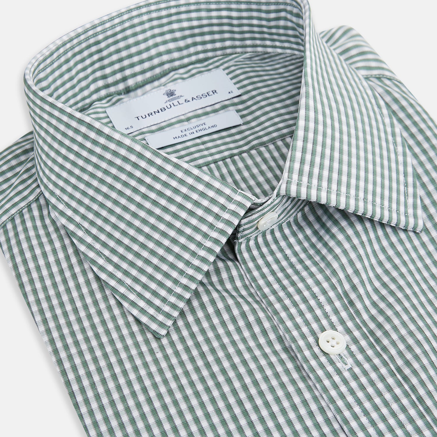 Green Fine Check Mayfair Shirt