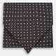 White and Brown Micro Dot Silk Cravat