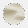 View 1 of product Close-up of Turnbull & Asser's Cream Herringbone Cotton Fabric, featuring gentle folds and a smooth, slightly shiny texture within a circular frame.