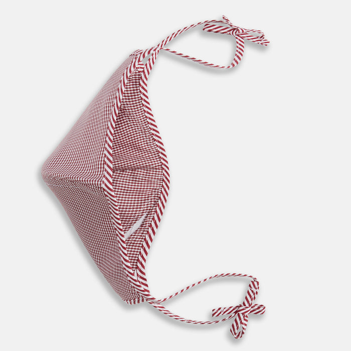 Burgundy Check Commuter Mask With 3 Viroformula™ Filters Image 2