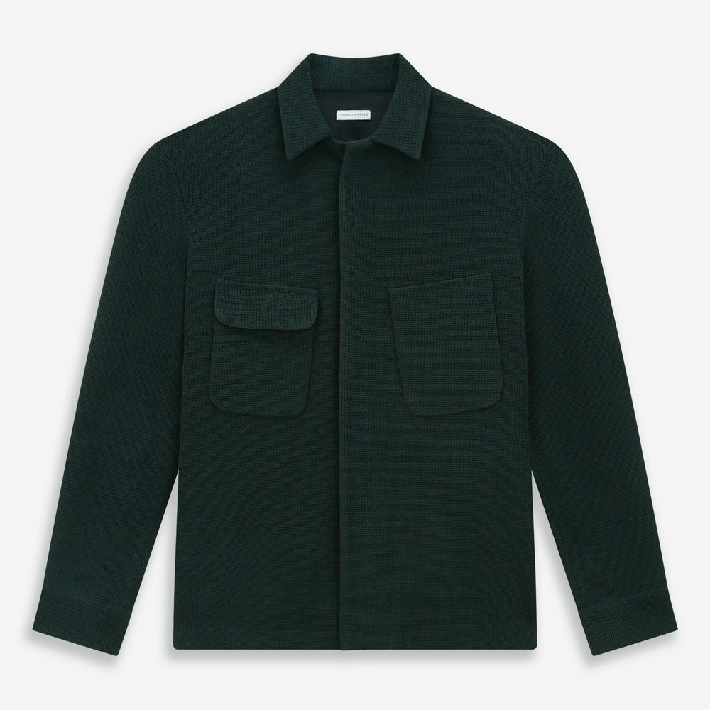 Forest Green Greenwich Knitted Overshirt