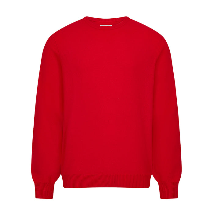 Red Cashmere Round Neck Jumper Image 3