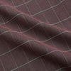 View 6 of product The Turnbull & Asser Burgundy Check Hampstead Overshirt, featuring a button-up front, collar, white windowpane pattern, and two front pockets, is laid flat on a white background—perfect for elegant formal wear.