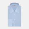 Light Blue Cotton Shirt with T&A Collar and 3-Button Cuffs