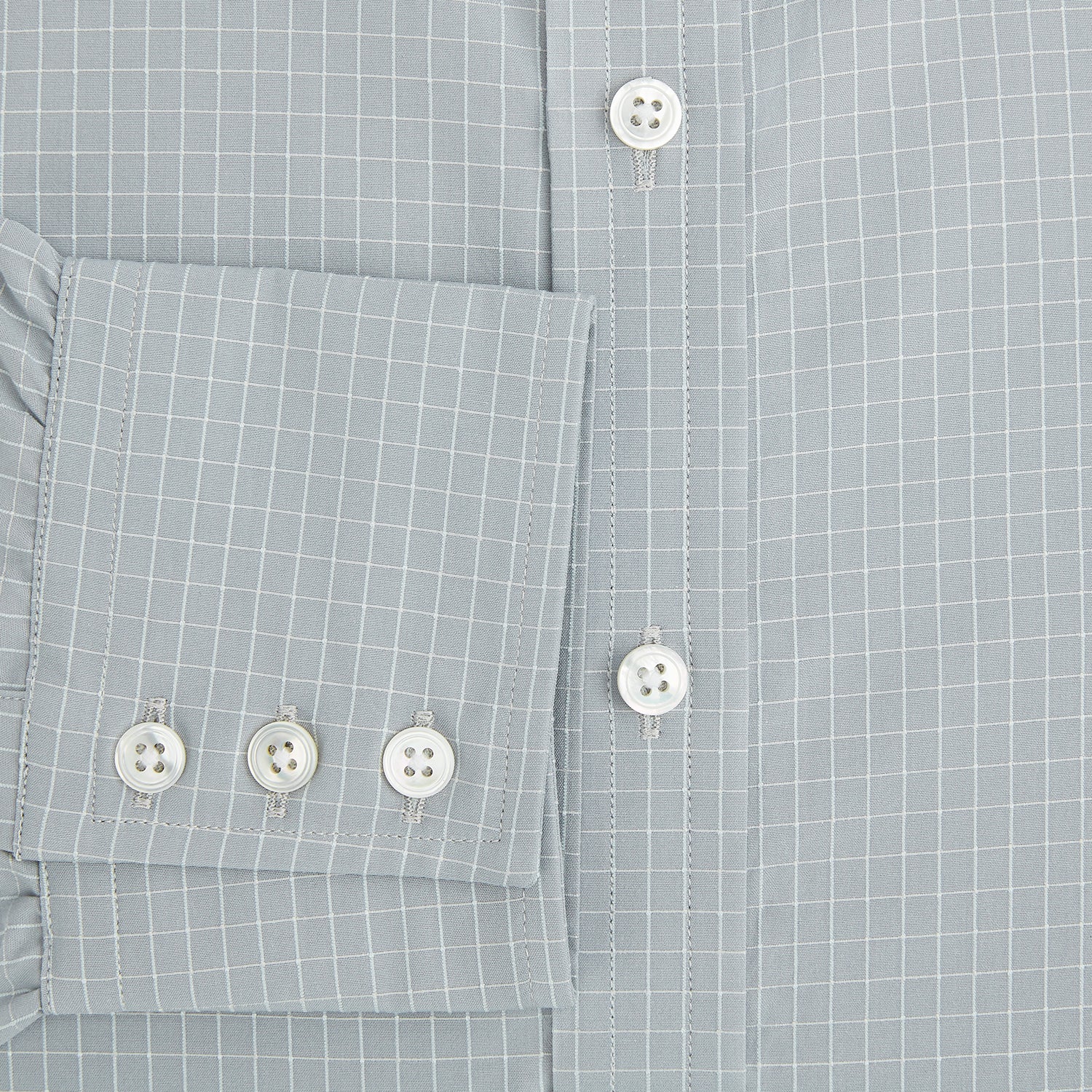 Pale Blue Fine Check Mayfair Shirt