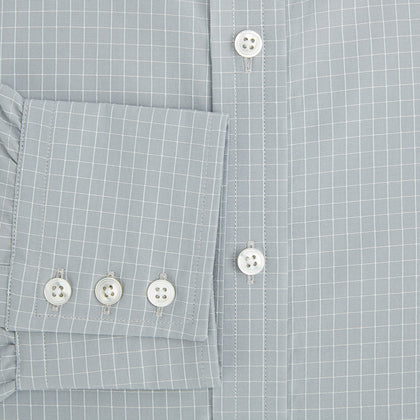 Pale Blue Fine Check Mayfair Shirt Image 3