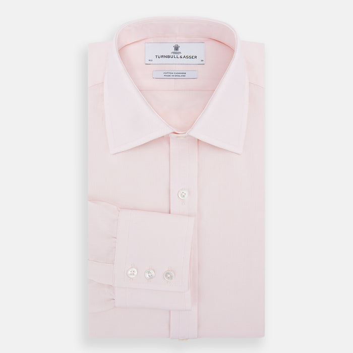 Pale Pink Cotton Cashmere Mayfair Shirt Image 4
