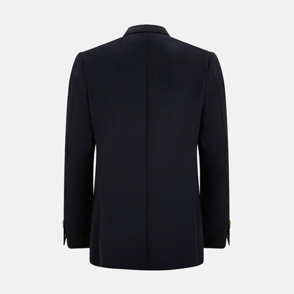 Long Navy Double Breasted Classic Blazer Image 2