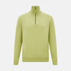 Melon Green Half-Zip Cashmere Jumper