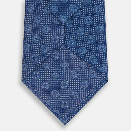 Azzurro Medallion Silk Tie Image 2