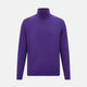 Purple Fine Merino High Neck Jumper