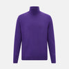 Purple Fine Merino High Neck Jumper