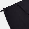 View 8 of product The Turnbull & Asser Short Navy Single Breasted Suit is shown flat on a white background, with a notch lapel jacket featuring two front pockets and matching trousers neatly folded underneath.