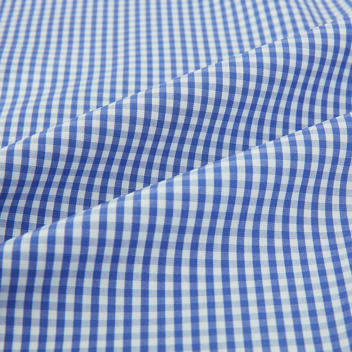 Blue Grid Check Belgravia Shirt Image 5